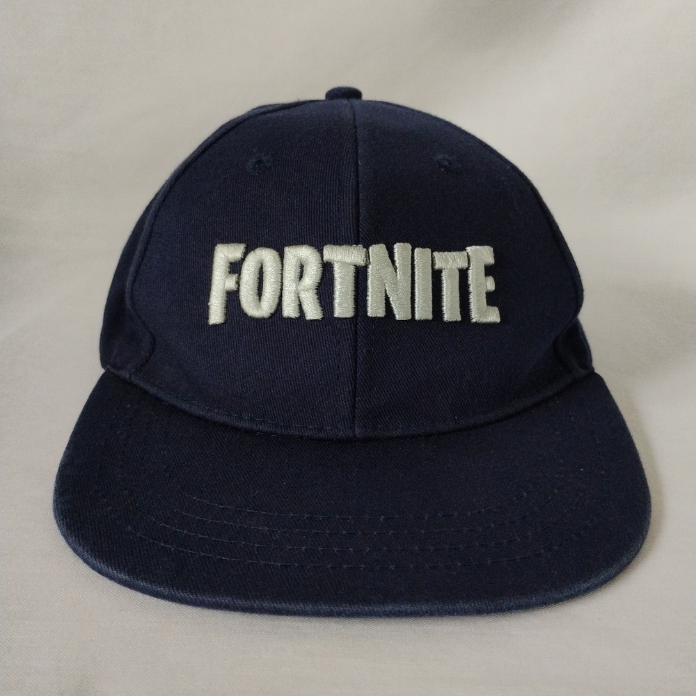 Kids Fortnite Navy Blue Video Game Cap Embroidered Loot Llama Snap Back Hat
